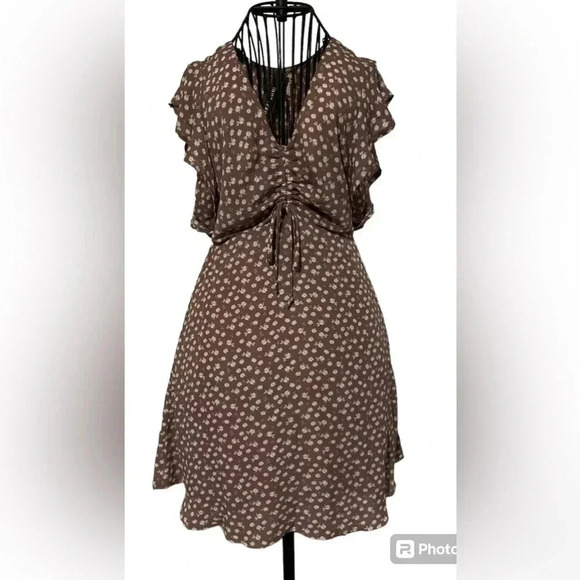 Monteau dress, Purple with cream floral print - Size Small - Picture 1 of 5